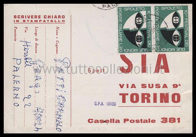 Collezionismo di storia postale buste viaggiate affrancatura tariffe postali degli anni 1960-69